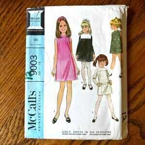 UNCUT Vintage 1960s McCalls 9003 Sewing Pattern Women Sz XS 6 Version Mini Dress